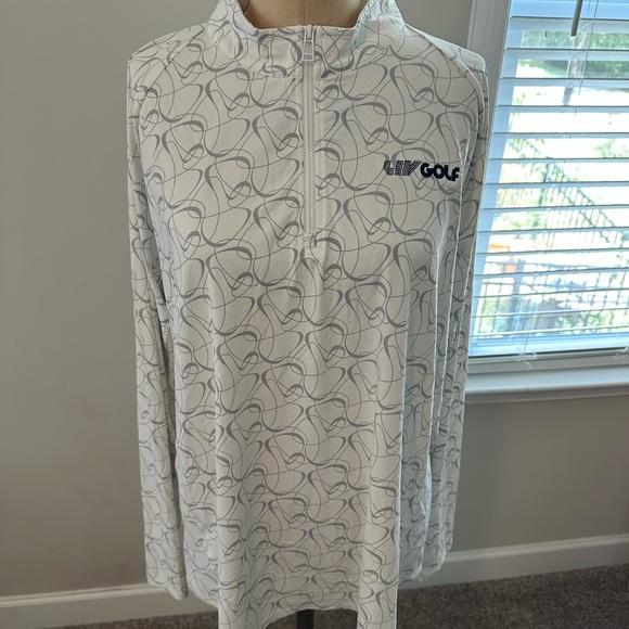 LIV Golf Sport Haley Gray and White Pullover - Picture 1 of 6
